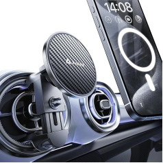 andobil Car Mobile Phone Holder for MagSafe Car Holder Round Ventilation [20 x N56 Strongest Magnets] Magnetic Car Mobile Phone Holder for Mercede Benz A/B/C/E/S-Class/Sprinter/W205/Audi Accessories