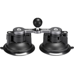 FANAUE Twist Lock Suction Cup Base with 1 Inch Ball Adapter Compatible with RAM Mount B Size Double Base Arm & Bicycle Motorcycle Phone Holder, Car Mobile Phone Holder Base, Applicable to Car