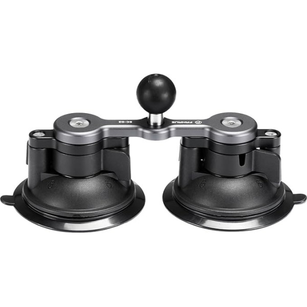 FANAUE Twist Lock Suction Cup Base with 1 Inch Ball Adapter Compatible with RAM Mount B Size Double Base Arm & Bicycle Motorcycle Phone Holder, Car Mobile Phone Holder Base, Applicable to Car