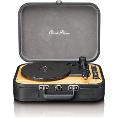 Lenco Classic Phono TT-116 Bluetooth Turntable with 3 Speeds - 33, 45 and 78 RPM - Vintage Vinyl Turntable - RCA Output - Stereo Speaker - Black