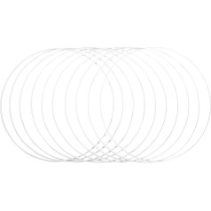 Rayher 25218102 Metal Rings, Coated, White, 30 cm Diameter, Box of 10