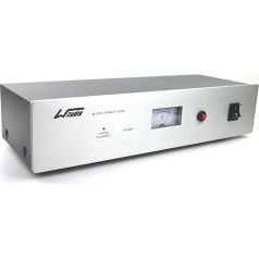 WAudio HiFi Mains Filter W-6000S, 7 Multiple Sockets with Voltage Meter, Surge Protection and Phase Light (Silver)