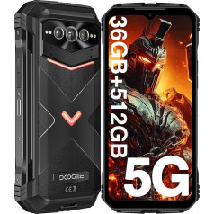 DOOGEE VMAXPLUS Android 14 Outdoor Mobile Phone 5G, 512GB ROM 36GB RAM 22000mAh 6.58 Inch FHD+ 120Hz Outdoor Smartphone Without Contract 200MP + 32MP + 20MP Night Vision Camera Dual SIM/WiFi