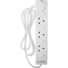4 Gang Extension Lead Individually Switched & Surge Protected