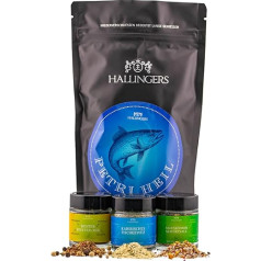 Hallingers Petri Heil - Fischer Wonder Bag Gift Set with Spice Pepper Salt in Elegant Bag Perfect as a Gift (Set) - Gift in Summer & as a Perfect Barbecue Gift | Birthday Congratulations New