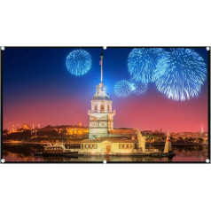 Tiardey 60 Inch Projection Screen 16:9 HD Foldable Metal Anti-Light Portable Projector Film Screen for Home Cinema, KTV Entertainment and Film Game Projection