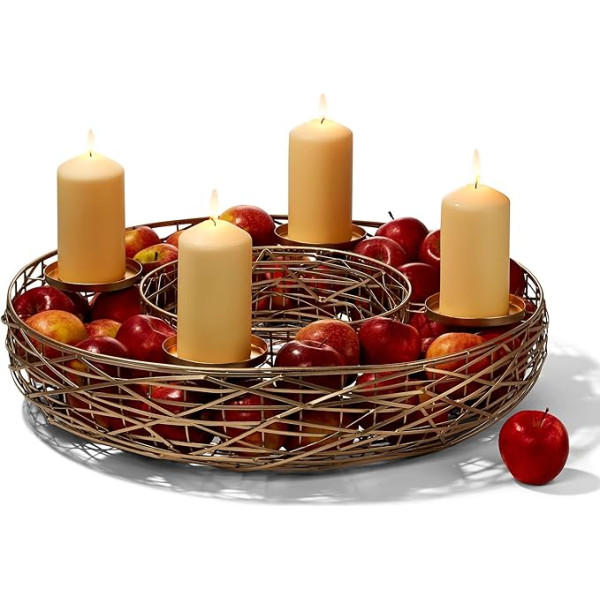 Philippi Tahoma Advent Wreath XXL Diameter 60 cm Rose Champagne 122016