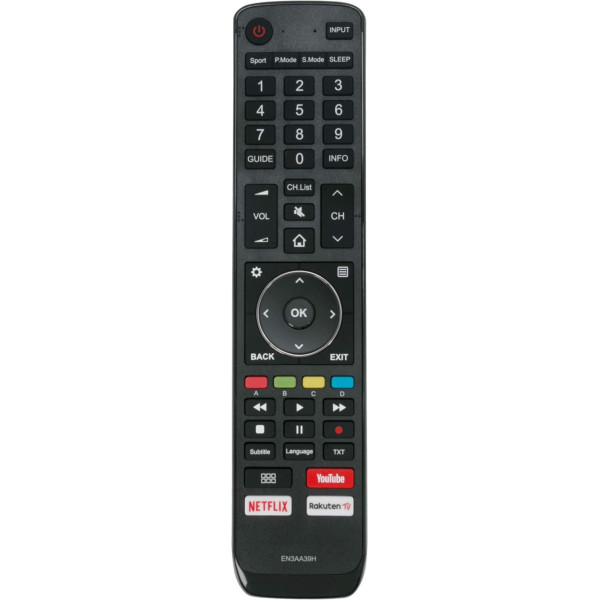 VINABTY EN3AA39H Remote Control Suitable for Hisense EN3B39 EN3D39 H55A6550 H43A6550 H50U7AUK H55U7AUK H50A6550 H65U7AUK H43AE6400 H50AE6400 H55AE6400 H65AE6400 H43A6550