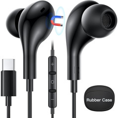 USB C Wired Headphones for Samsung Galaxy S24 Ultra S23 S22 S21 Note20 A54 A53, iPhone Wired Headphones for iPhone 16 Pro/iPhone 15, for iPad Air Google Pixel 8 7A OnePlus Type C Headphones