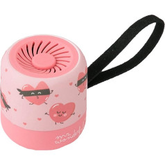 Mr. Wonderful Mini Bluetooth Speaker with Heart Design Brand Running Time of 3-4 Hours Pink