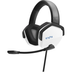 Energy Sistem Gaming Headset ESG 3 White Thunder (Gamer Headphones Deep Bass, Cloth Ear Pads, Crystal Clear Sound) - White