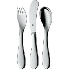 WMF Knuddel children's cutlery mini 3 pieces, for 1-3 years, polished Cromargan stainless steel, without engraving, dishwasher-safe