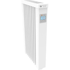 AeroFlow Electric Heater with Fire Clay Core and App-Ready FlexiSmart Display Controller, white