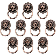 Creatwls Metal Lion Head Design Zinc Alloy Cupboard/Cabinet Handle Furniture/Cupboard Handle Wardrobe/Furniture Accessories 10pcs