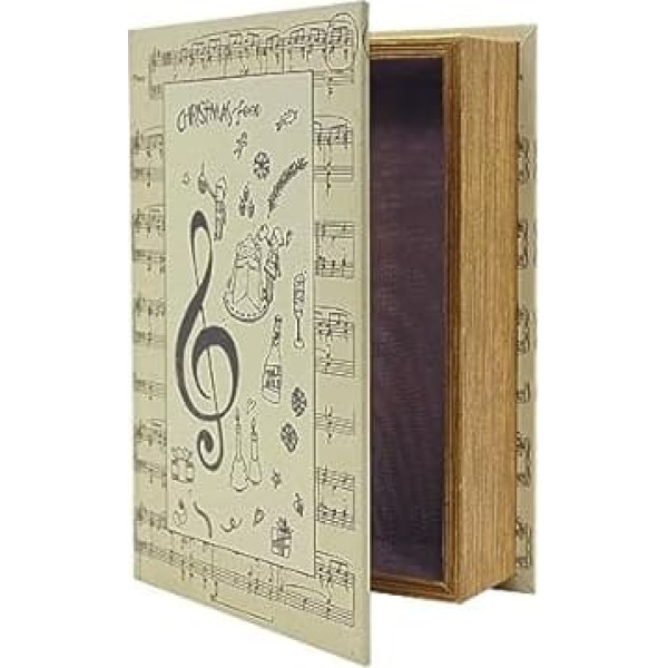 Decorative Book Boxes, Faux Wood with Magnetic Cover, Storage for Hidden Jewelry, Money and Cash (Soundtrack)