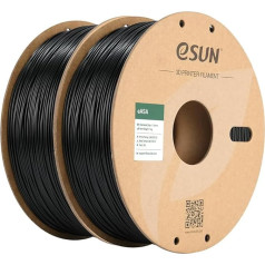 eSUN ASA Filament 1.75 mm, Weatherproof 3D Printer Filament for Outdoor Functional Components, 1 kg per Spool, 2 Spools for 3D Printers, Black