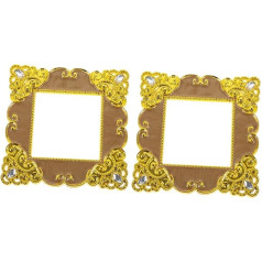 OSALADI Pack of 6 Switch Covers, Socket Covers, Children's Room Decoration, Decorative Light Fan, Light Sticker, Retro Wall Sticker, Stains, Plastic, Golden