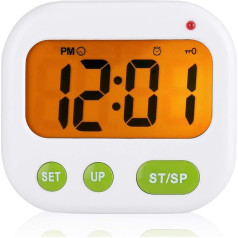 Zerodis Alarm Clock Digital LCD Vibration Clock Battery Operated Modern Portable Timer Clock with Backlight Suitable for Office Bedroom Dormitory Travel