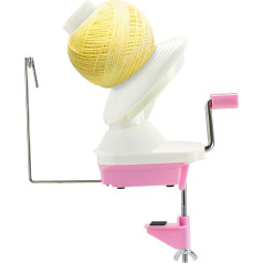 DASBET Yarn Ball Winder Swift Yarn Winder Wool Winder for Crochet, Hand Operated Yarn Ball Winder, Needle Craft, Yarn Ball Winder (Pink)