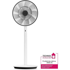 BALMUDA The GreenFan Floor / Table Fan, DC Motor, Quiet 13 dB, 1.5 W Energy Saving, 15 m Range, Design, Made in Japan, EGF-1700 (White x Black)