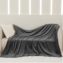 Gezu Cuddly Blanket Flannel Blanket Plush 180 x 200 cm Blue Soft Velvet Blanket Cuddly Warm Fleece Blanket Couch Blanket Bed Throw Bedspread Lightweight Cuddly Blanket for Couch Bed Sofa Bedroom