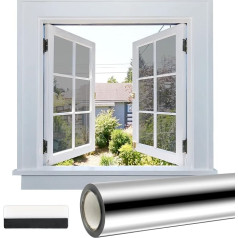 VEGCOO Silberfarbene Einweg-Fensterfolie, 40 x 400 cm