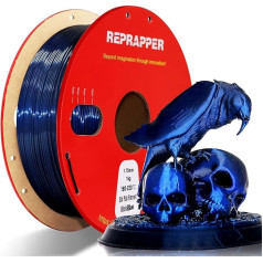 RepRapper Glitter Black Blue Gradient 3D Printer Filament, Beautiful Colour Changing 1.75 Silk PLA, Dual Colour 1 kg PLA Filament (2.2 lbs), Colour Shift 3D Printing Filament for 3D Printers