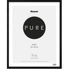 Komar Picture Frame Wood Black 40 x 50 cm with Highly Transparent Acrylic Glass 40 x 50 cm