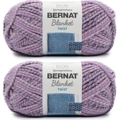 Bernat Blanket Twist Purple Haze Yarn - 2 Packs of 300g - Polyester - 6 Super Bulky - 220 Metres - Knitting/Crochet