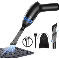 HONKYOB Keyboard Vacuum Cleaner Mini Vacuum Cleaner Rechargeable Wireless Vacuum Cleaner Desk Vacuum Cleaner Computer Vacuum Cleaner with LED Light Cleaning Dust Hair Crumbs Car Sewing Machine