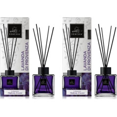 Lady Venezia Room Fragrance Sticks, Lavender Diffuser, Room Fragrance with Sticks, 100 ml x 2