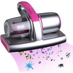 Yaasier Mite Vacuum Cleaner for Mattresses, 8000Pa Wireless Mite Vacuum Cleaner with UV Light & HEPA Permanent Dust Container, Mite Vacuum Cleaner for Sofa/Textile/Mattress