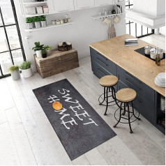 Pasha Home Kitchen Rug, Hallway Runner, Washable at 30°C, Non-Slip, Easy Care, Rug for Kitchen, Entrance, Living Room, Sweet Home, 80 x 200 cm