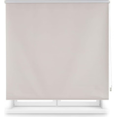 Blindecor Blackout Roller Blind Made to Measure Grey 140 x 175 cm (Width x Height) Fabric Size 137 x 170 cm Blackout Roller Blind for Windows