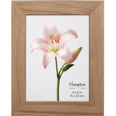 Inspire By Hampton 6 x 8-inch Oakridge Glass Photo Frame, Oak