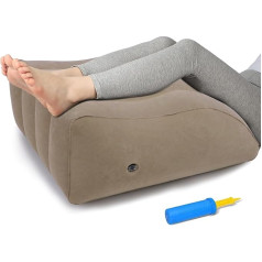 ZYODUOB Inflatable Leg Pillow, Portable Wedge Cushion Legs, Leg Rest Wedge Cushion, Improve Blood Circulation and Reduce Swelling, for Sleeping, Recovery, Pregnant Women (Camel)