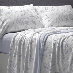 Burrito Blanco Coralina Duvet Cover Set, Plastic, Blue, Ancho de 150 to 160 cm