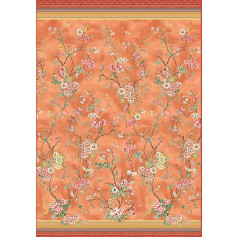 Bassetti Plaid Pallanza O1 Cotton Mako Satin Orange Dimensions: 180 cm x 250 cm, 9324117