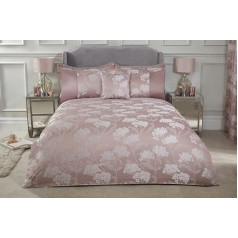 Emma Barclay Blossom Jacquard Embellished Duvet Cover Set Double Pink