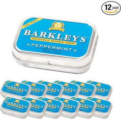 Barkleys Mini Mints Peppermint Sugarfree 12 x 15 g Pastilles with Peppermint Sharp