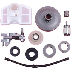 BTFWM Garden Tool Clutch Replacement, Kupplungsrad, Felgentrommel, for chinesische Kettensäge 4500 5200 5800 45 cc 52 cc 58 cc, Ölpumpe, Schneckengetriebe, Luft-Kraftstoff-Filterleitung, Ersatzteil