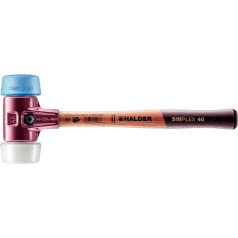 Halder 3017.051 50:40 Mallet w/Oversized Soft Blue Rubber & Superplastic Face Inserts