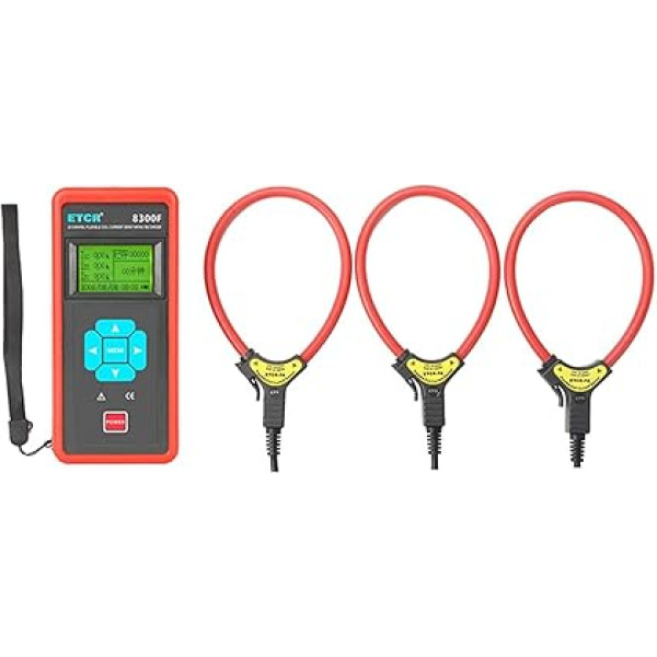 Zangenstrommesser, ETCR8300F 1~3 Kanalflexible Spule AC Aktueller Überwachungsrekorder online AC 0,00A-20.00ka Gleichzeitig überwachen und aufnehmen,Elektrowerkzeuge und -tester