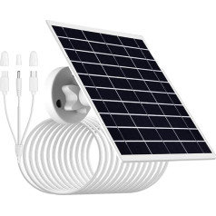 ZYNCUE 10W 5V Solar Panel Large Capacity with 4M 3 in 1 Charging Cable IP66 for Low Power Camera