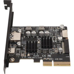 Annadue PCIE USB 3.2 Card, Supports USB 3.2 GEN2 10Gbps Type C Front Type E Expansion Card PCIE USB Adapter for Windows XP/11/10/8/7 Linux
