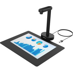 VIISAN Document Scanner, 16MP USB Portable, A4 Recording Size, Deskewing, Multi-page Document Scanning, OCR & TTS Tech, Works with Windows & MacOS
