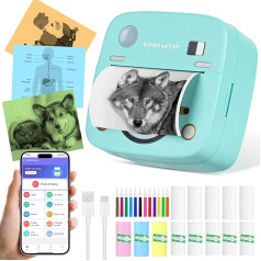 Comius Sharp Mini Printer for Smartphone, Bluetooth Thermal Printer, Smartphone Printer, Mobile Phone Printer with Label Printing Paper, Coloured Paper, Pens, Portable Pocket Printer for Android, iOS