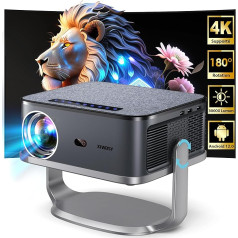 XIWBSY 4K Video Projector Support 35000 Lumens WiFi 6 Video Projector Bluetooth 4K 1080P Full HD 50% Zoom