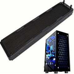 Water Cooling Cooler, 480mm Computer Cooler PC CPU Water Cooling System, 18 Tubes Metal Heat Exchanger Cooler for CPU Heatsink