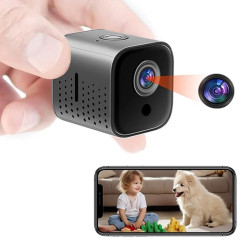 SecuraLen Mini Camera, WiFi 1080P HD Mini Camera, Magnetic Body & Night Vision & Motion Detection WLAN Small Camera with Built-in Battery